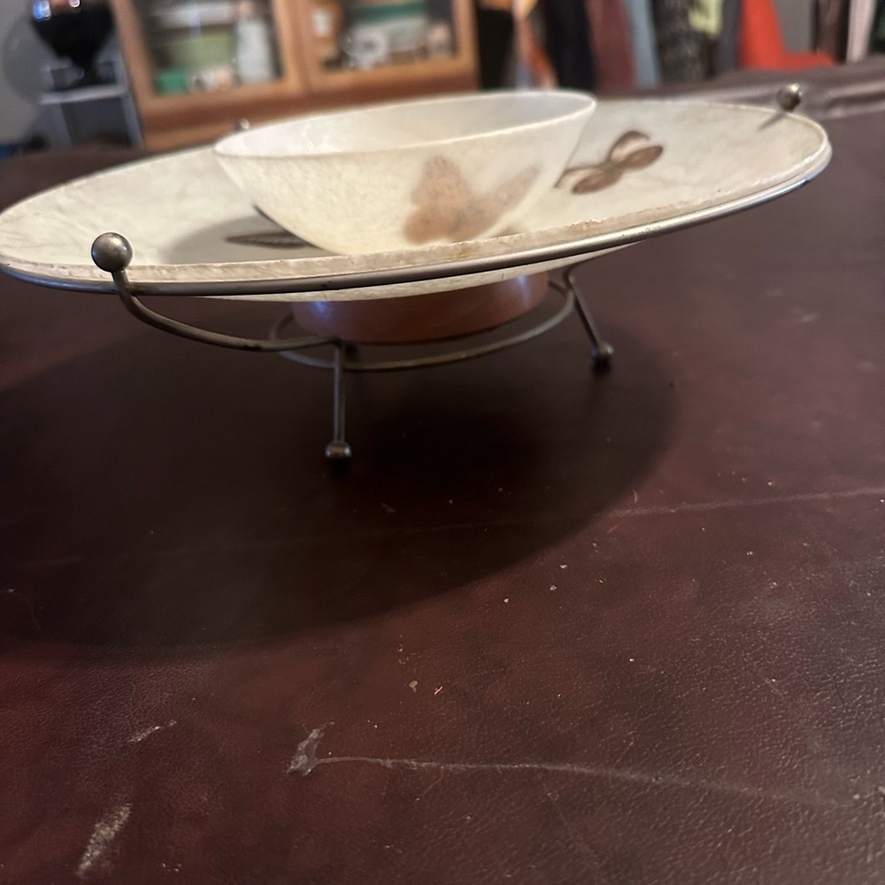 Vintage atomic style chip & dip set